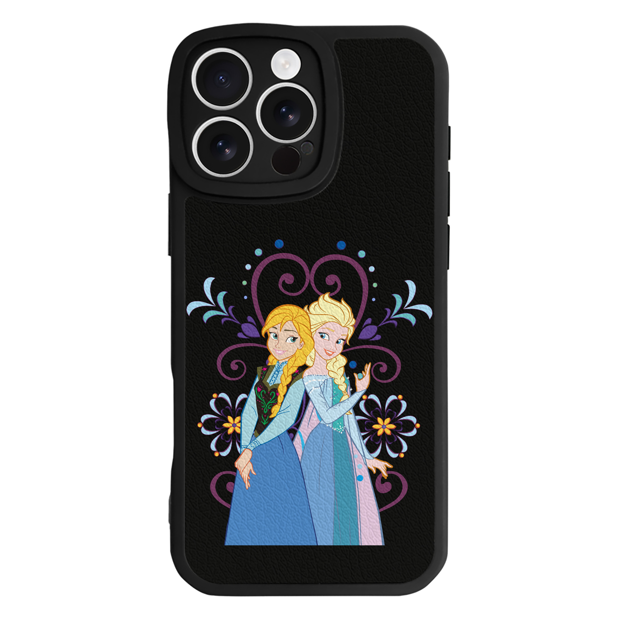 （画像用） アナと雪の女王 アンナ エルサ Frozen Anna Elsa 【iPhone 16シリーズ対応】シリコンスマホケース（レザー調） 材質：シリコン